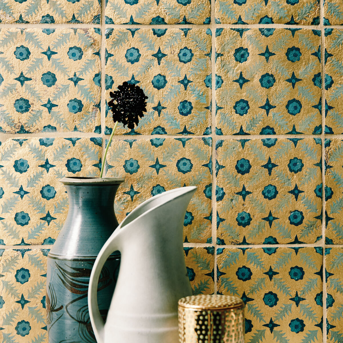 Neisha Crossland Atlas Nile Pine Flower - Aztec Tiles