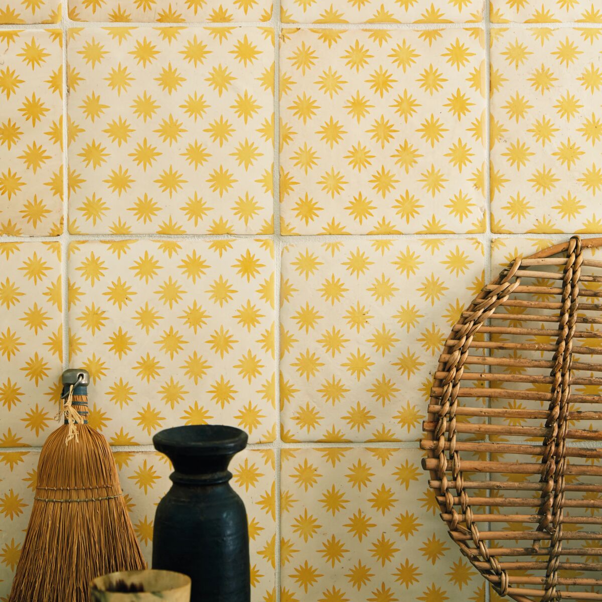 Neisha Crossland Atlas Buttercup Star Anise - Aztec Tiles