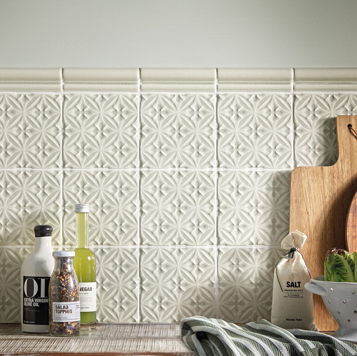 Alhambra White Decorated 2 - Aztec Tiles