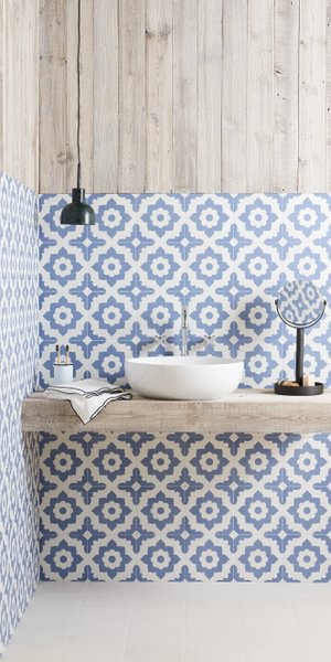 Bert & May Porcelain Navy Santona - Aztec Tiles