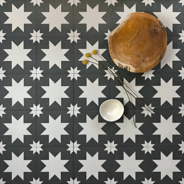 Bert & May Porcelain Pradena Black - Aztec Tiles