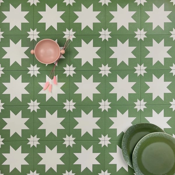 Bert & May Porcelain Pradena Green - Aztec Tiles
