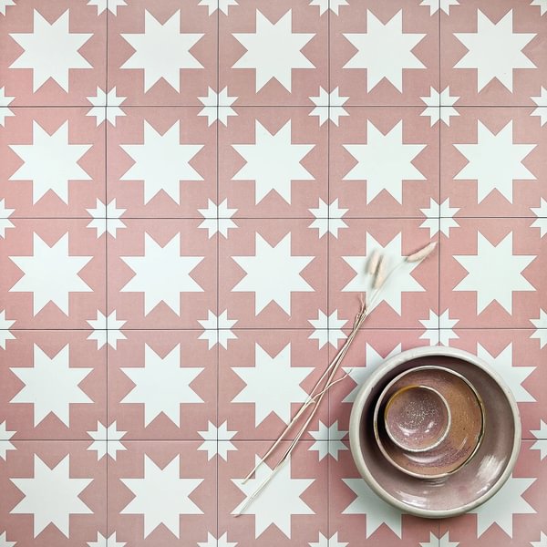 Bert & May Porcelain Pradena Pink - Aztec Tiles