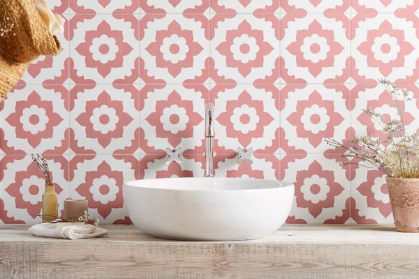 Bert & May Porcelain Pink Santona - Aztec Tiles