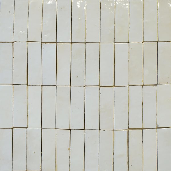 Medina Pure White Zellige Rectangle - Aztec Tiles