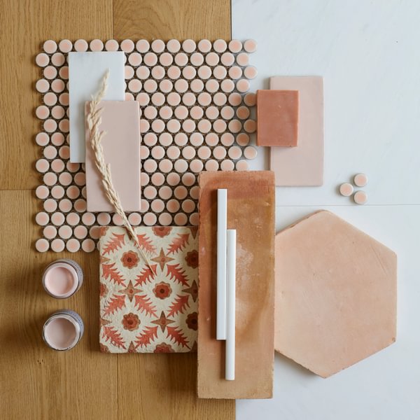 Copenhagen Penny Round Pink Mosaic - Aztec Tiles