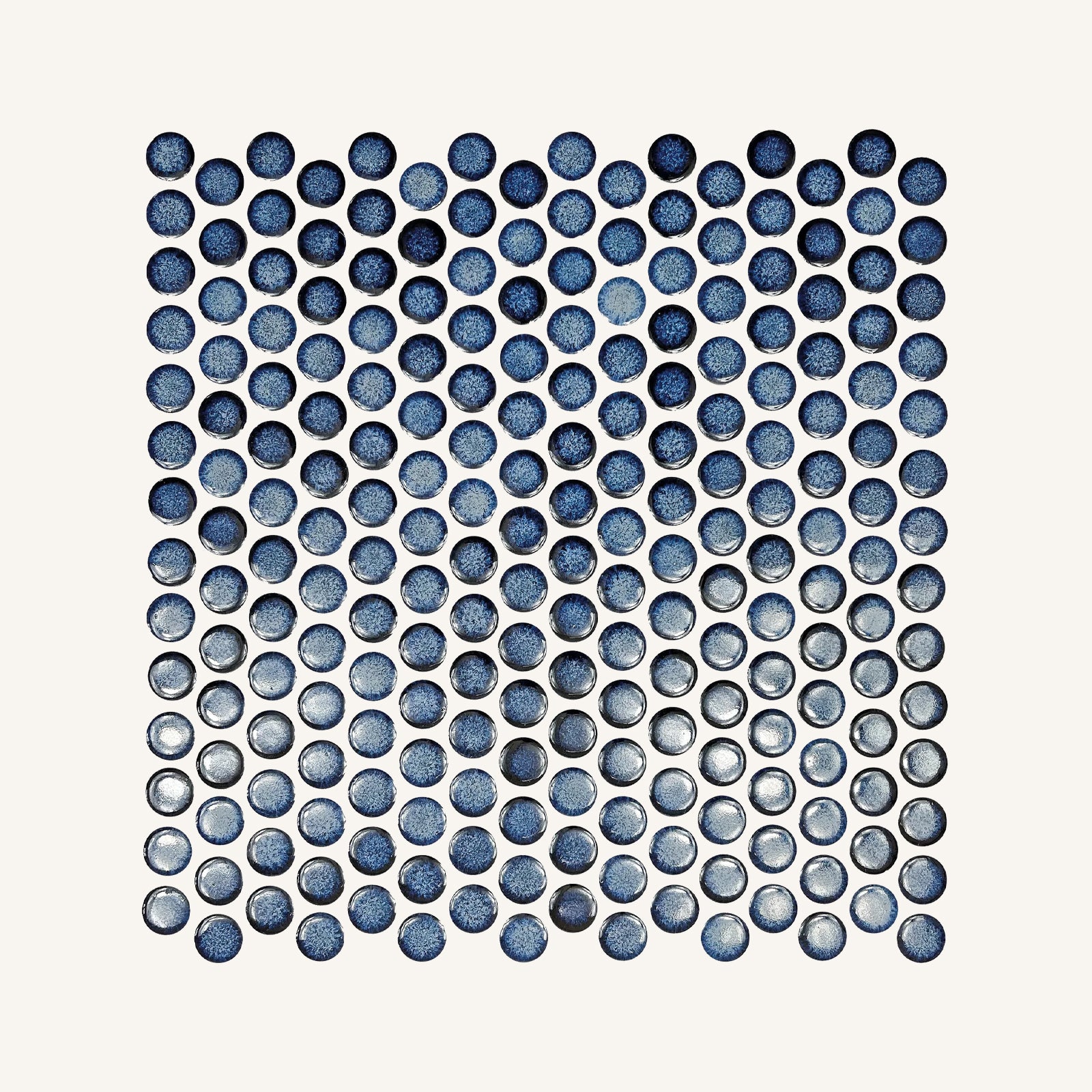 Copenhagen Penny Round Blue Mosaic - Aztec Tiles