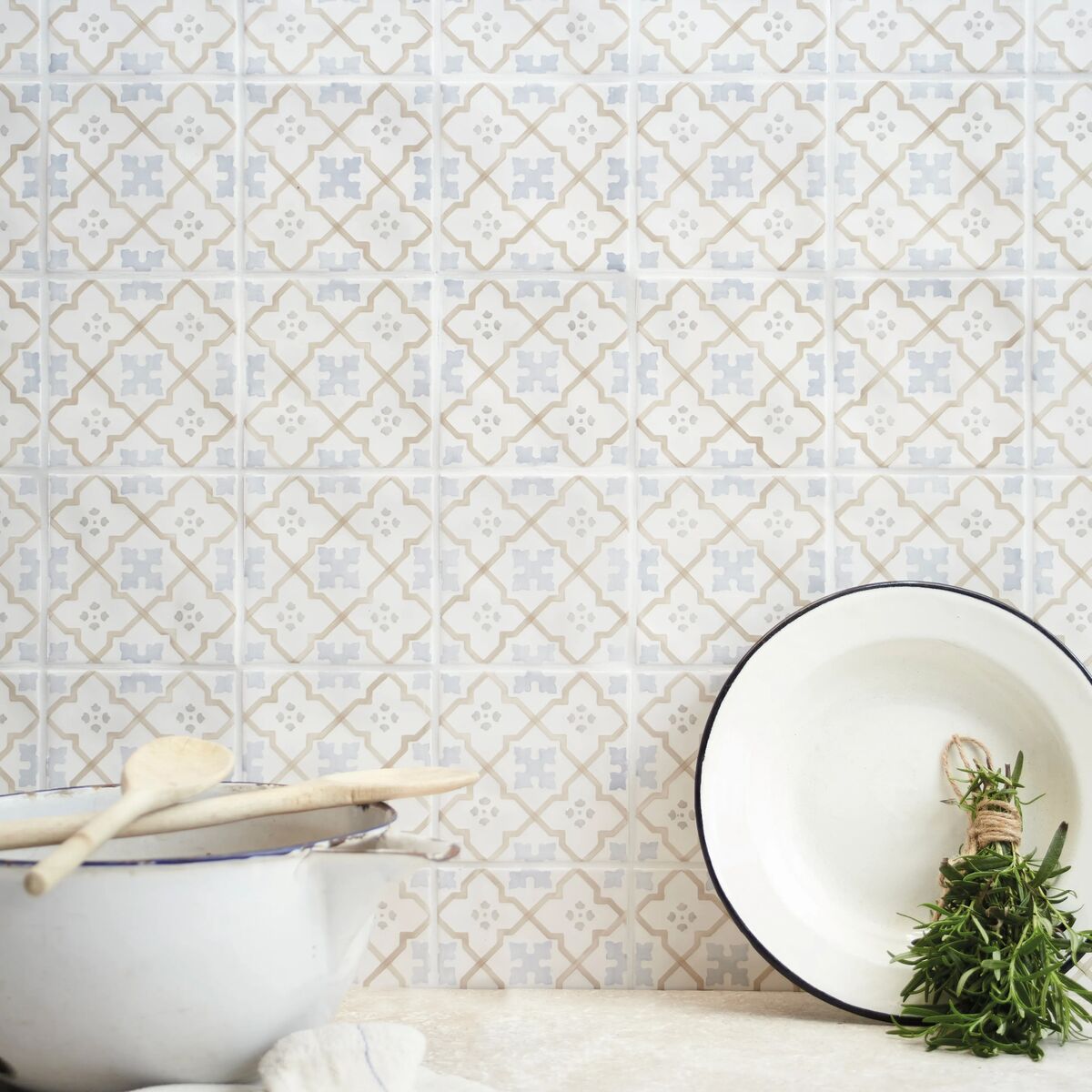 Cordoba Decor 3 Hand Painted Tile - Aztec Tiles