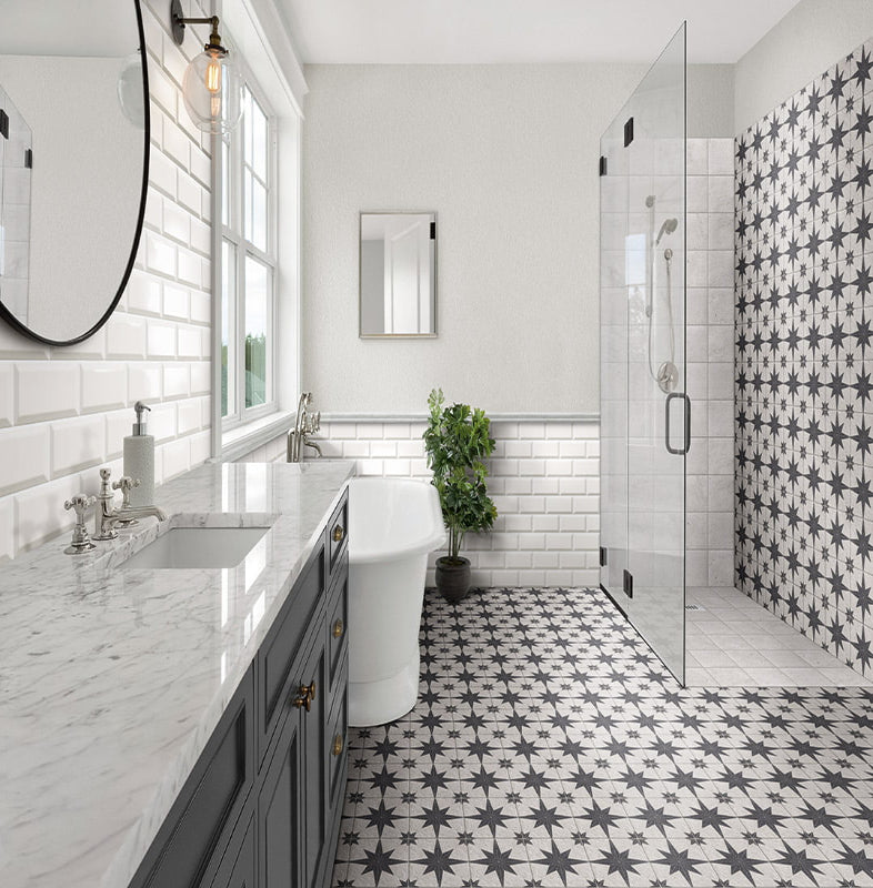 Compass White - Aztec Tiles
