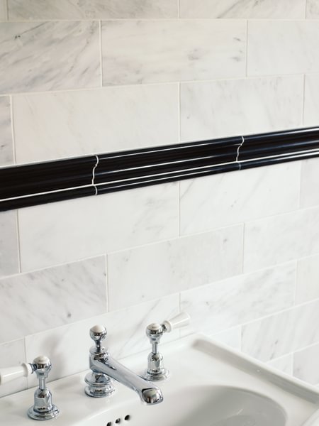 Easthampton East Hampton Black Polished Dado - Aztec Tiles