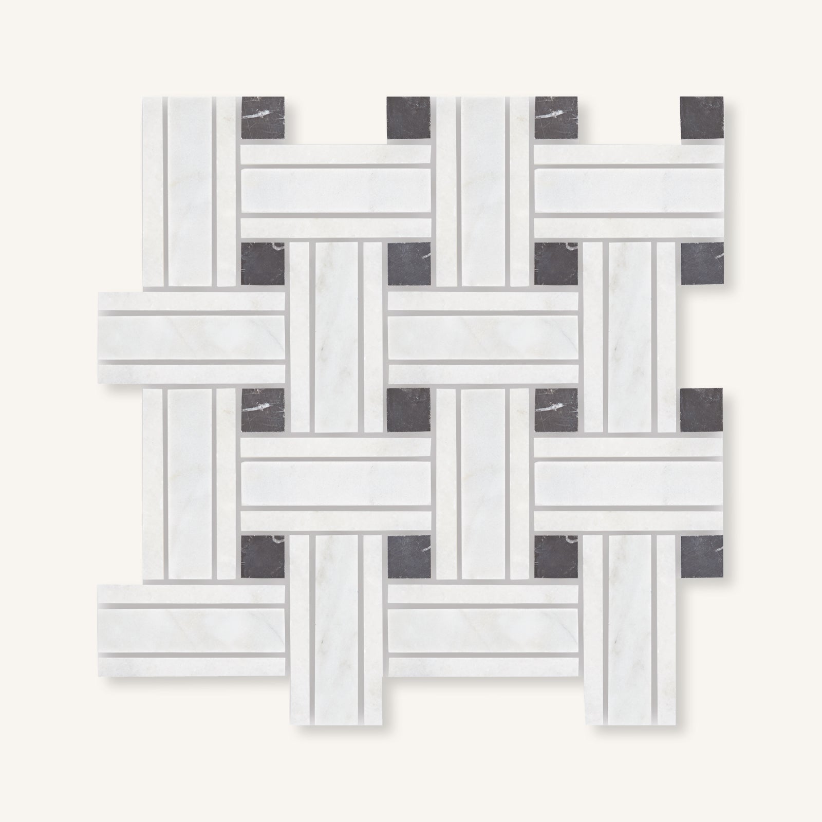 Easthampton East Hampton Honed Lattice Mosaic - Aztec Tiles