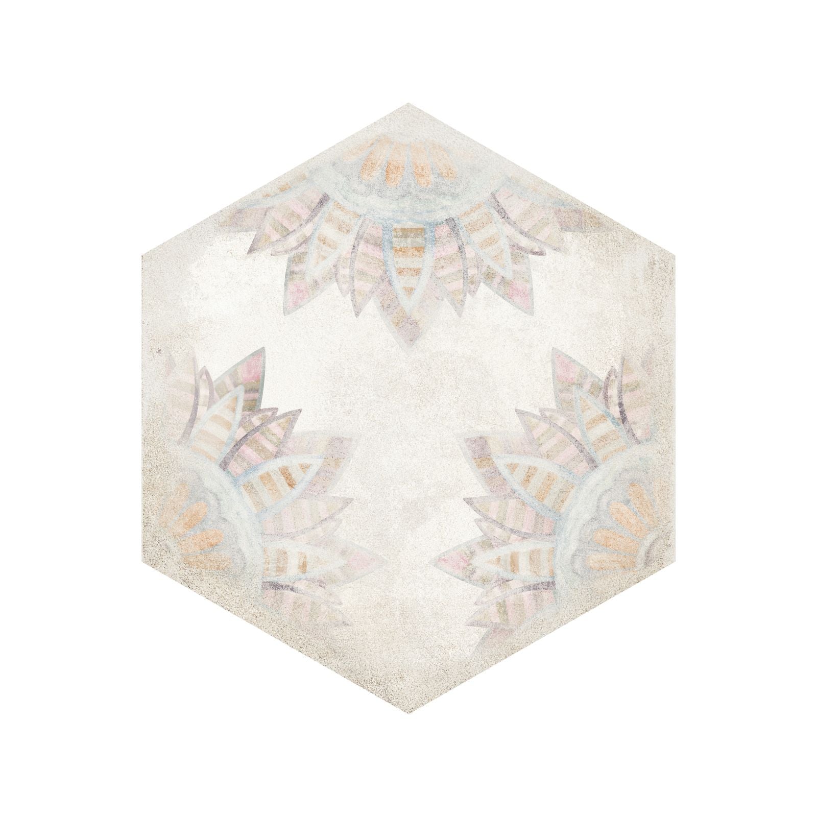 Lisbon Hexagon Flora Ochre