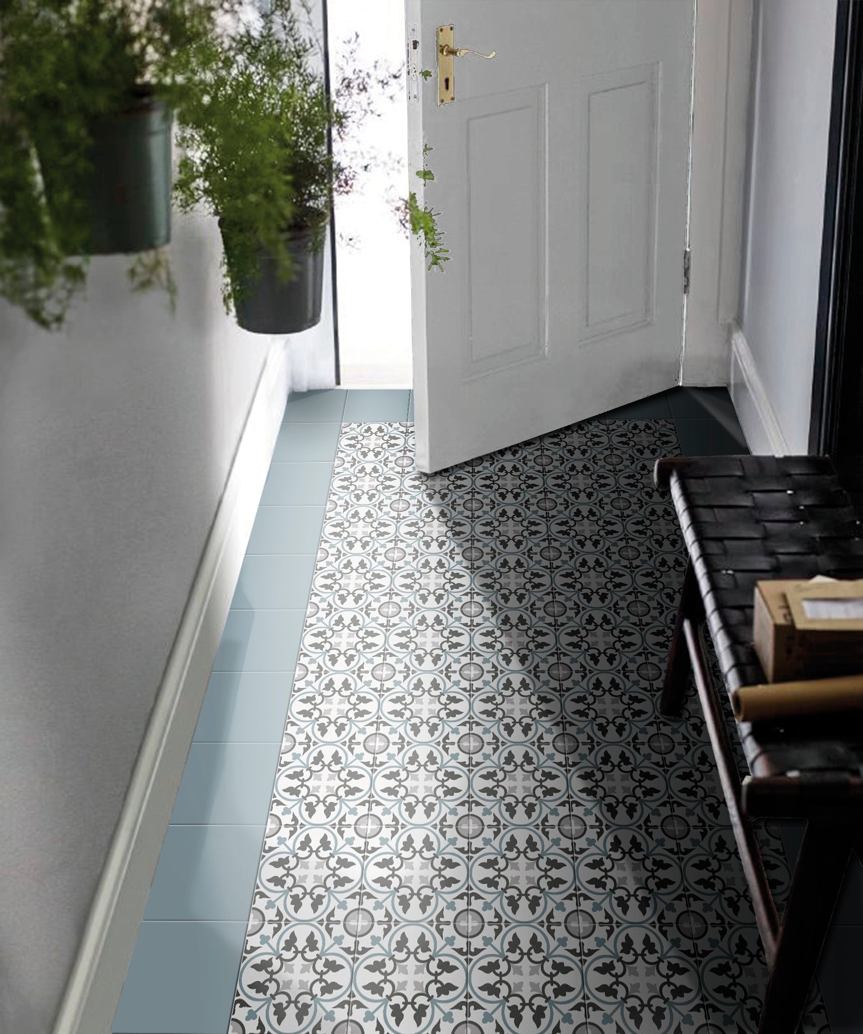 Georgian Charcoal Décor 30 - Aztec Tiles