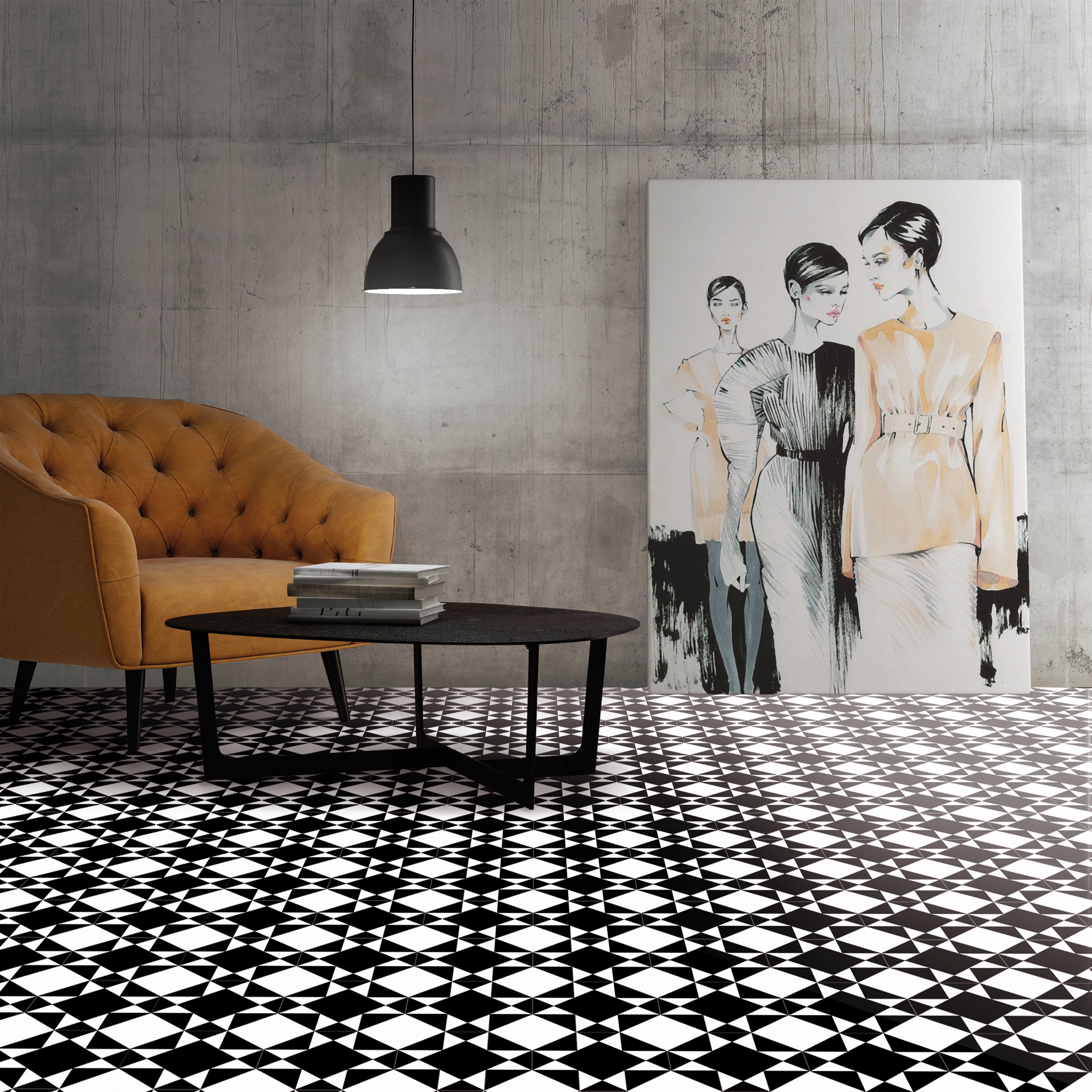 Georgian Nero Décor 5 - Aztec Tiles