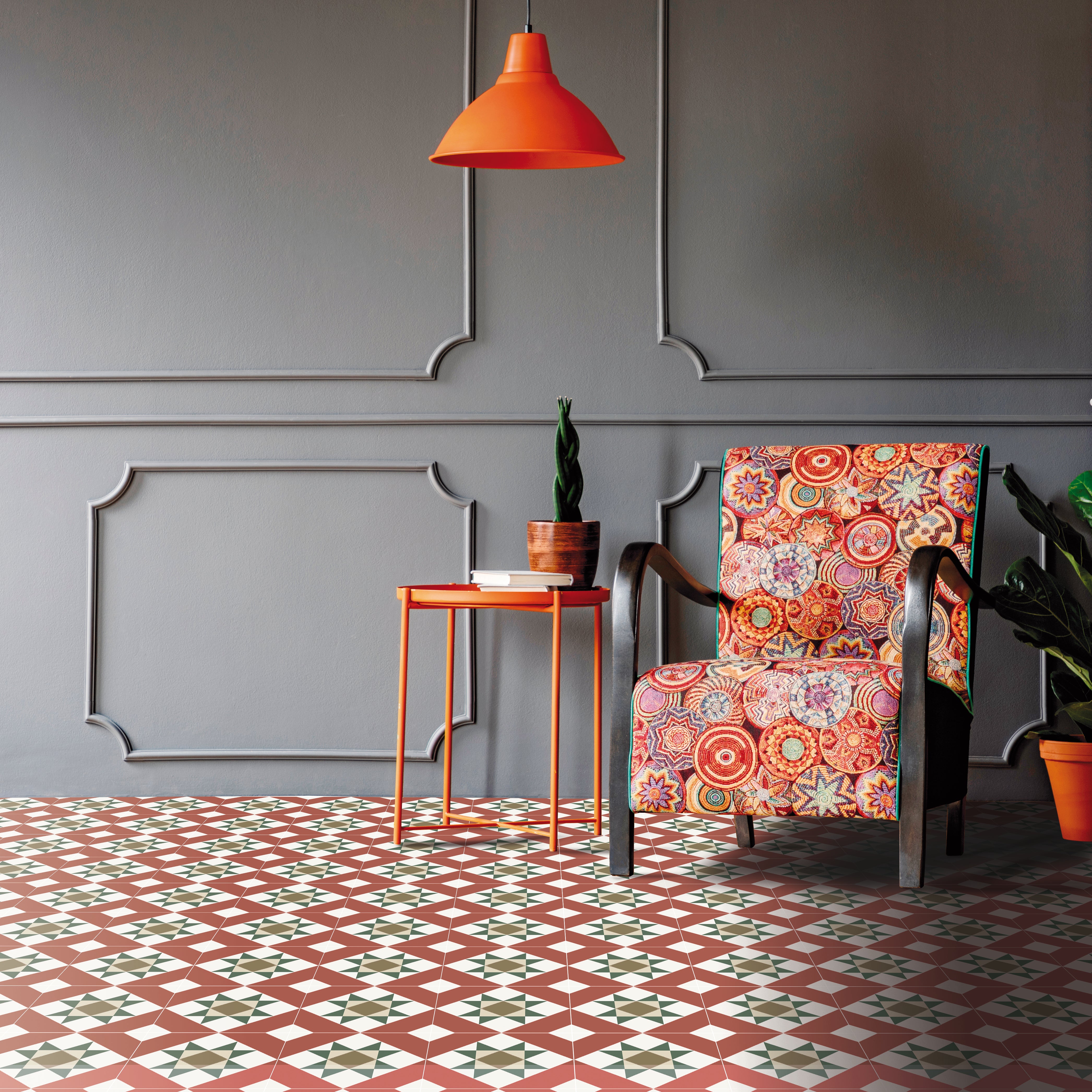 Georgian Rosso Décor 3 - Aztec Tiles
