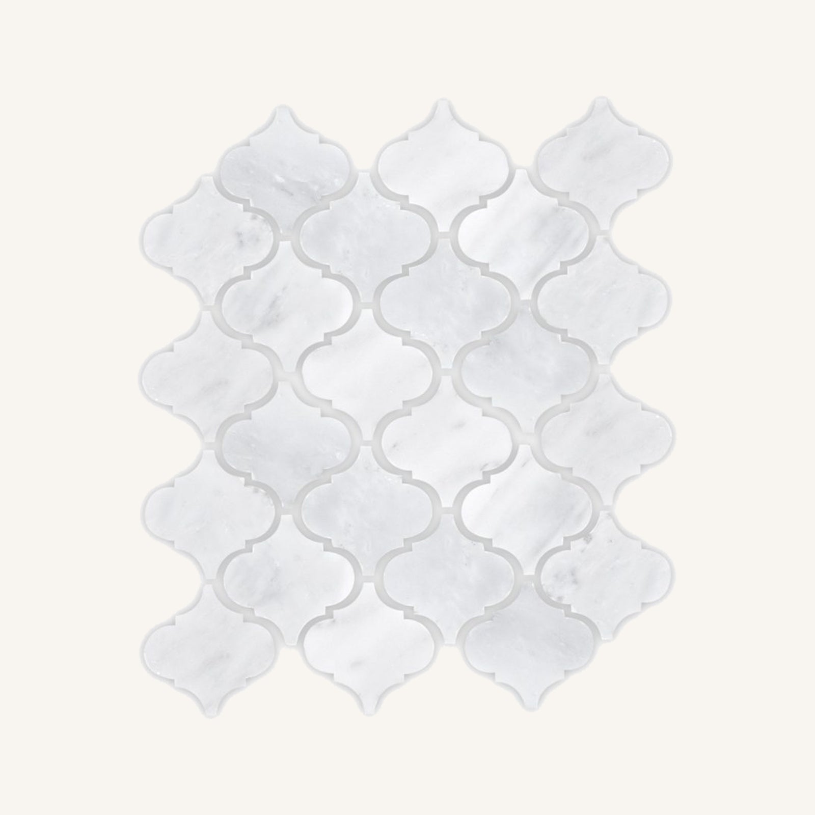 White Hampton Mosaic Lantern - Aztec Tiles
