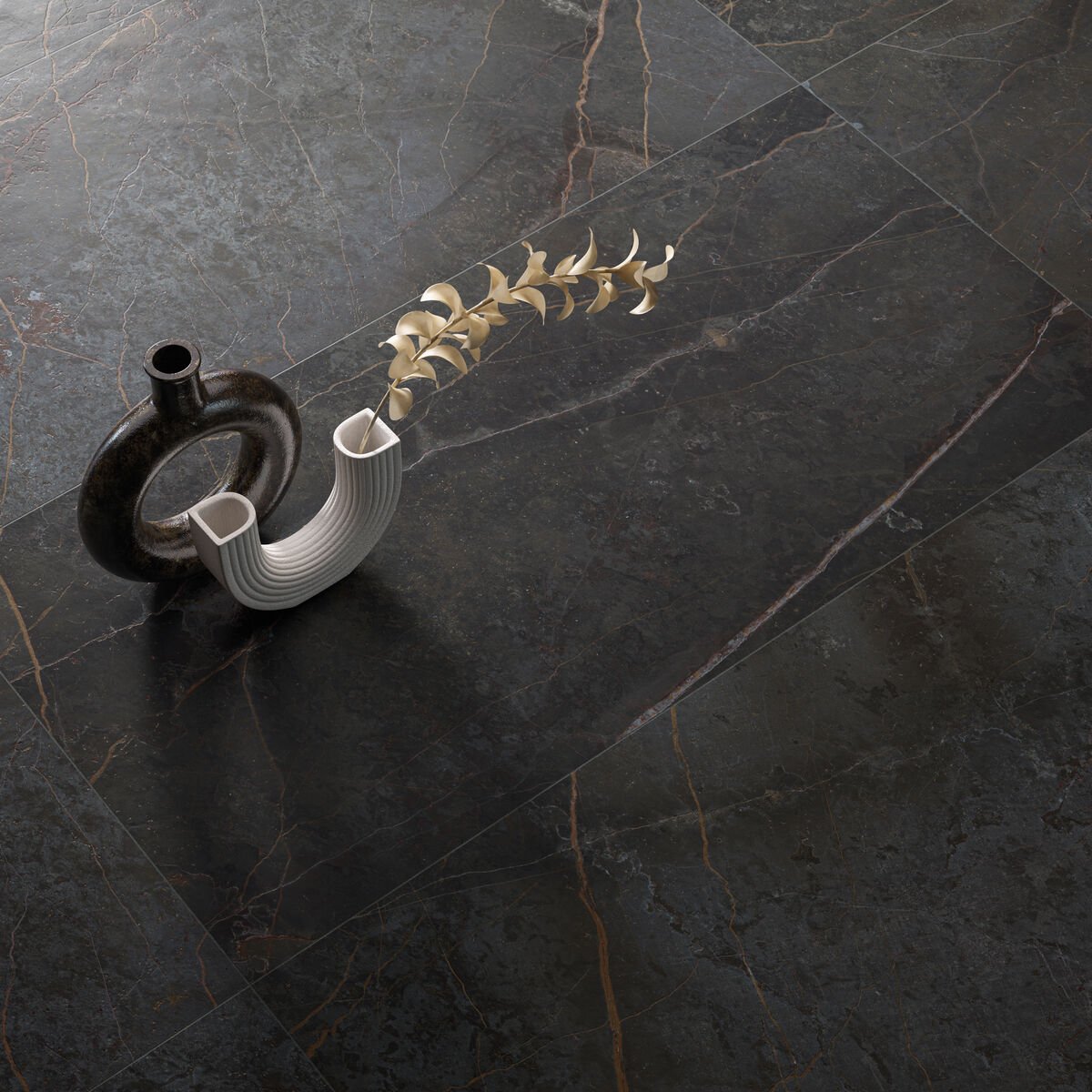 Milos Black 80 x 80 - Aztec Tiles