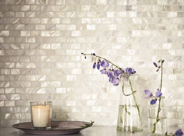 Mother of Pearl White Square Mosaic - Aztec Tiles