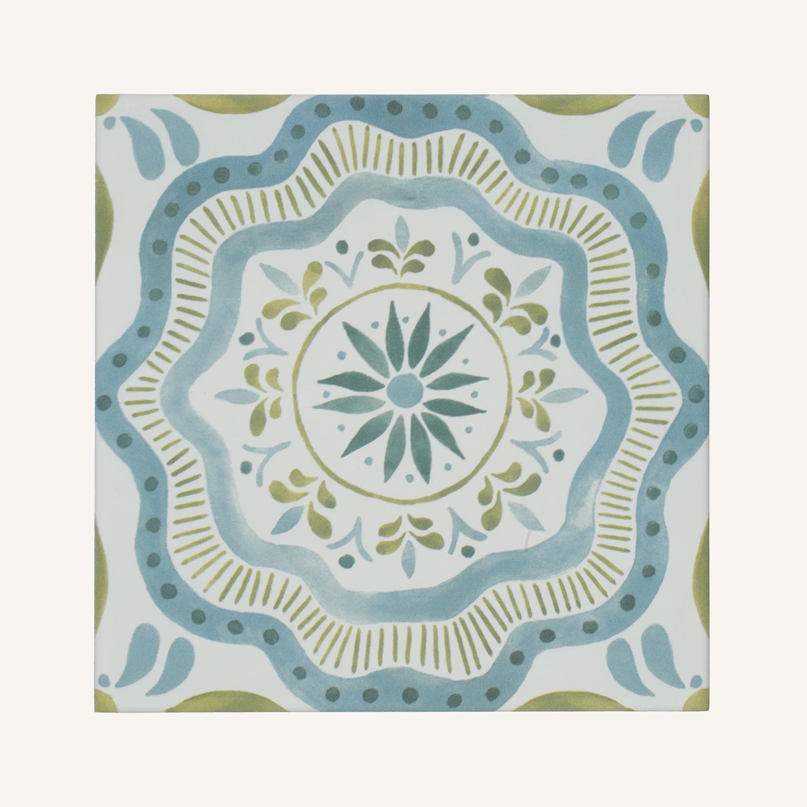 Nina Campbell Cochin Blue - Aztec Tiles