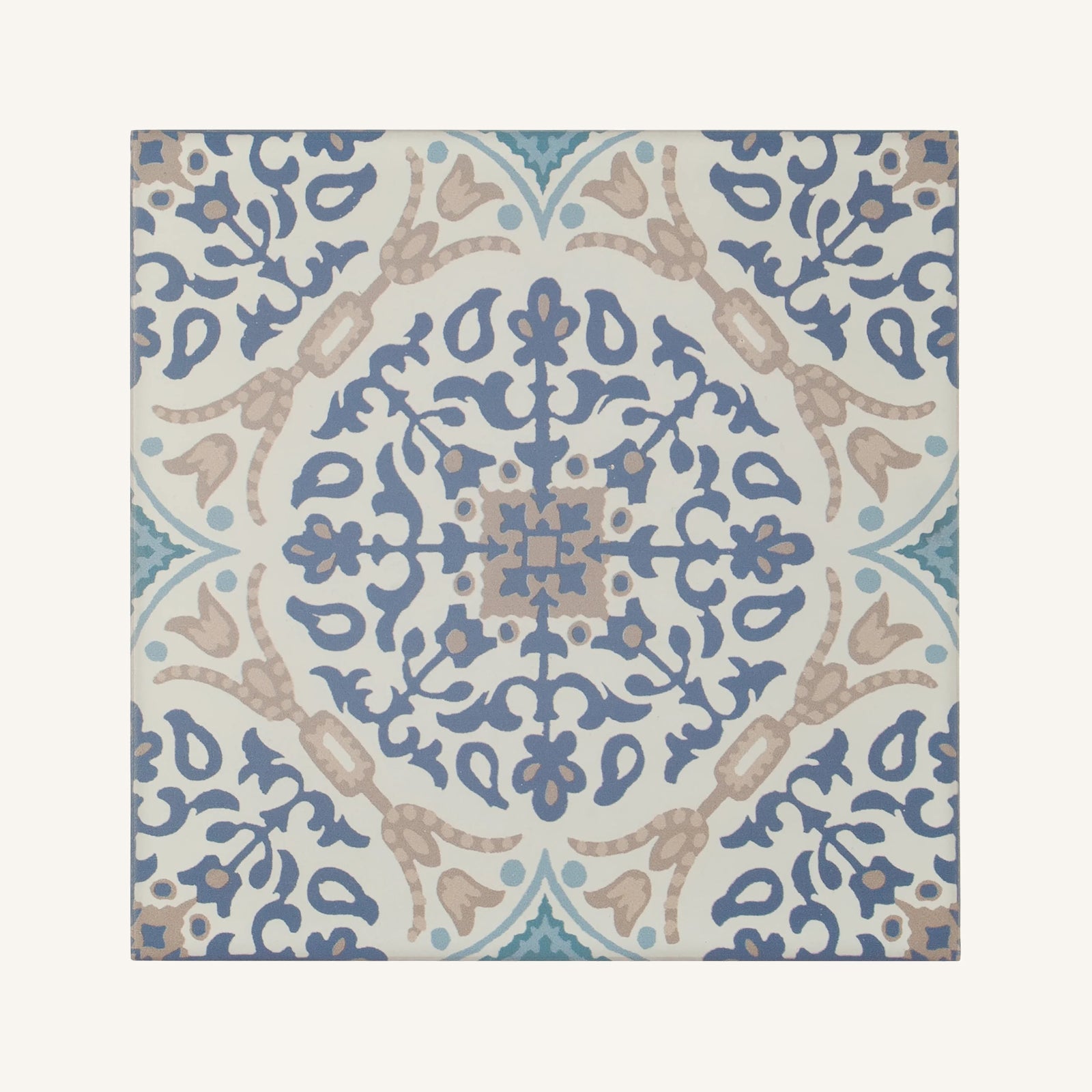 Nina Campbell La Moulade Indigo - Aztec Tiles