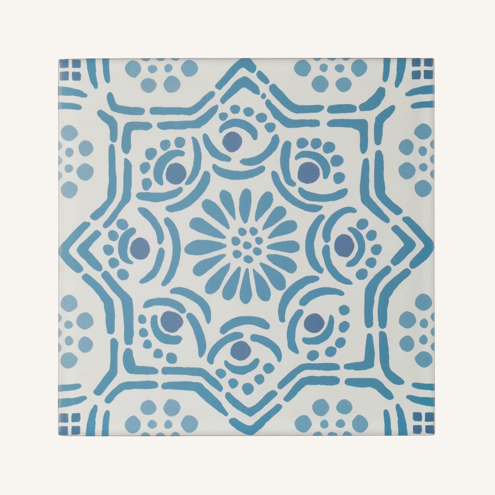 Nina Campbell Ronda Blue - Aztec Tiles