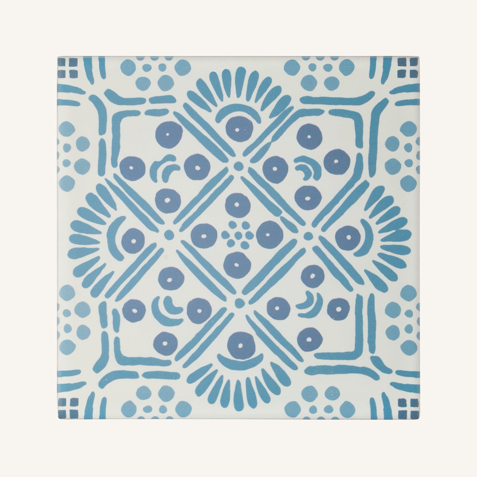 Nina Campbell Seville Blue - Aztec Tiles