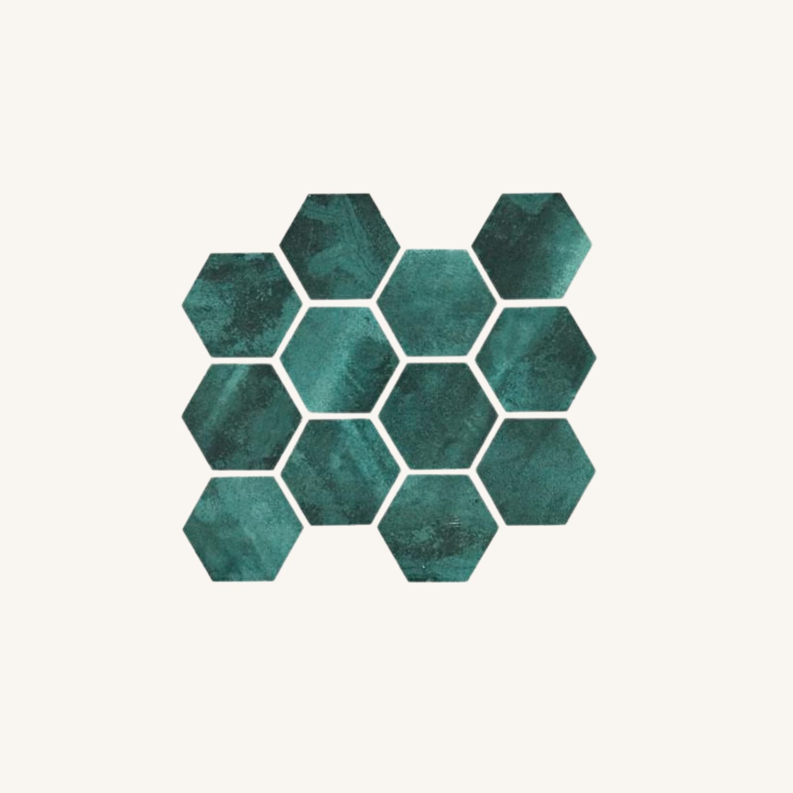 Nebula Green Hexagon