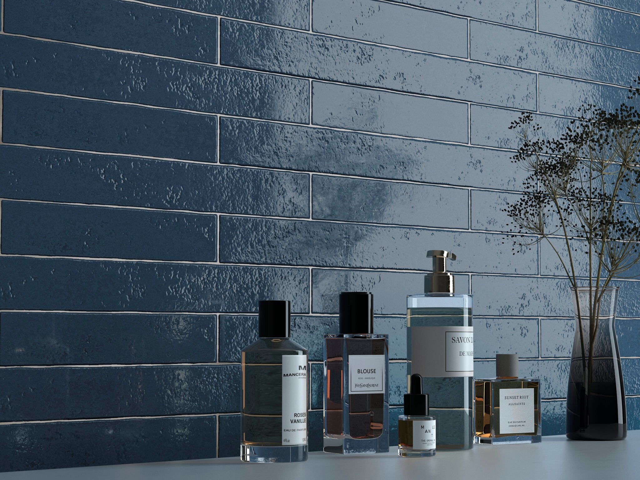 Rockpool Blue - Aztec Tiles