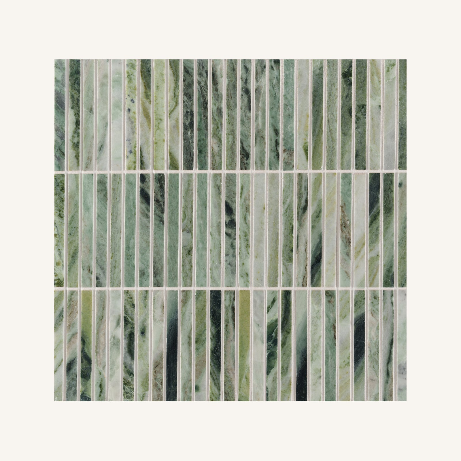 Seaspray Green Stacked Marble Mosaic - Aztec Tiles