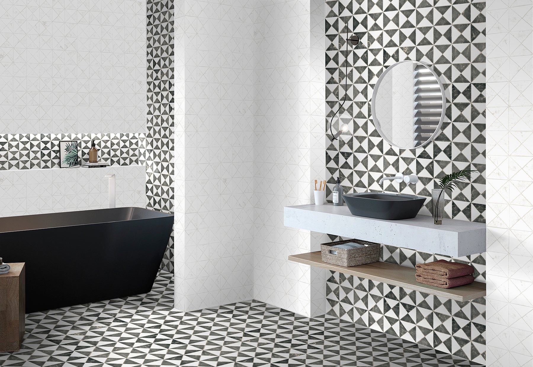 Sunset Black - Aztec Tiles
