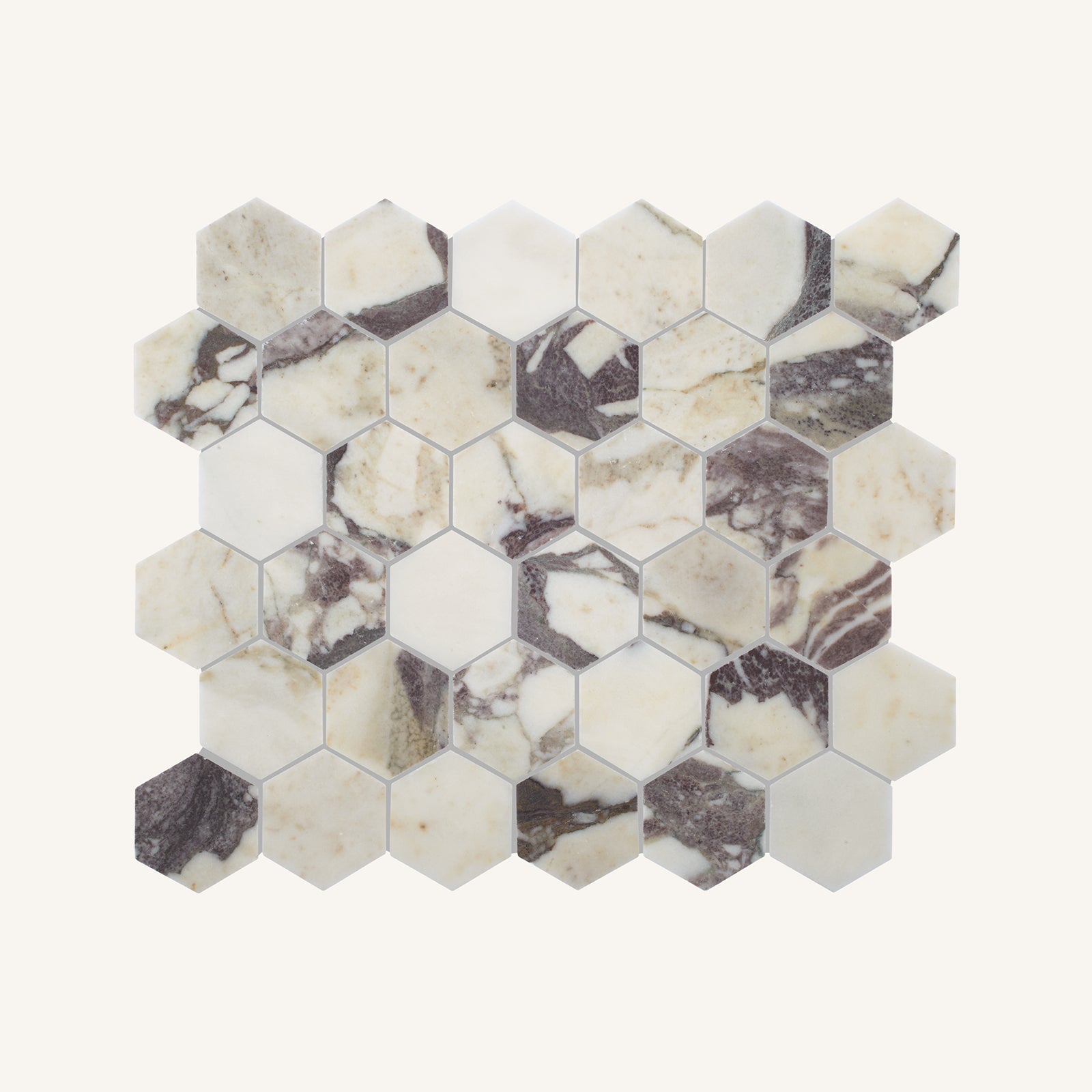 Calacatta Viola Hexagon Mosaic - Aztec Tiles