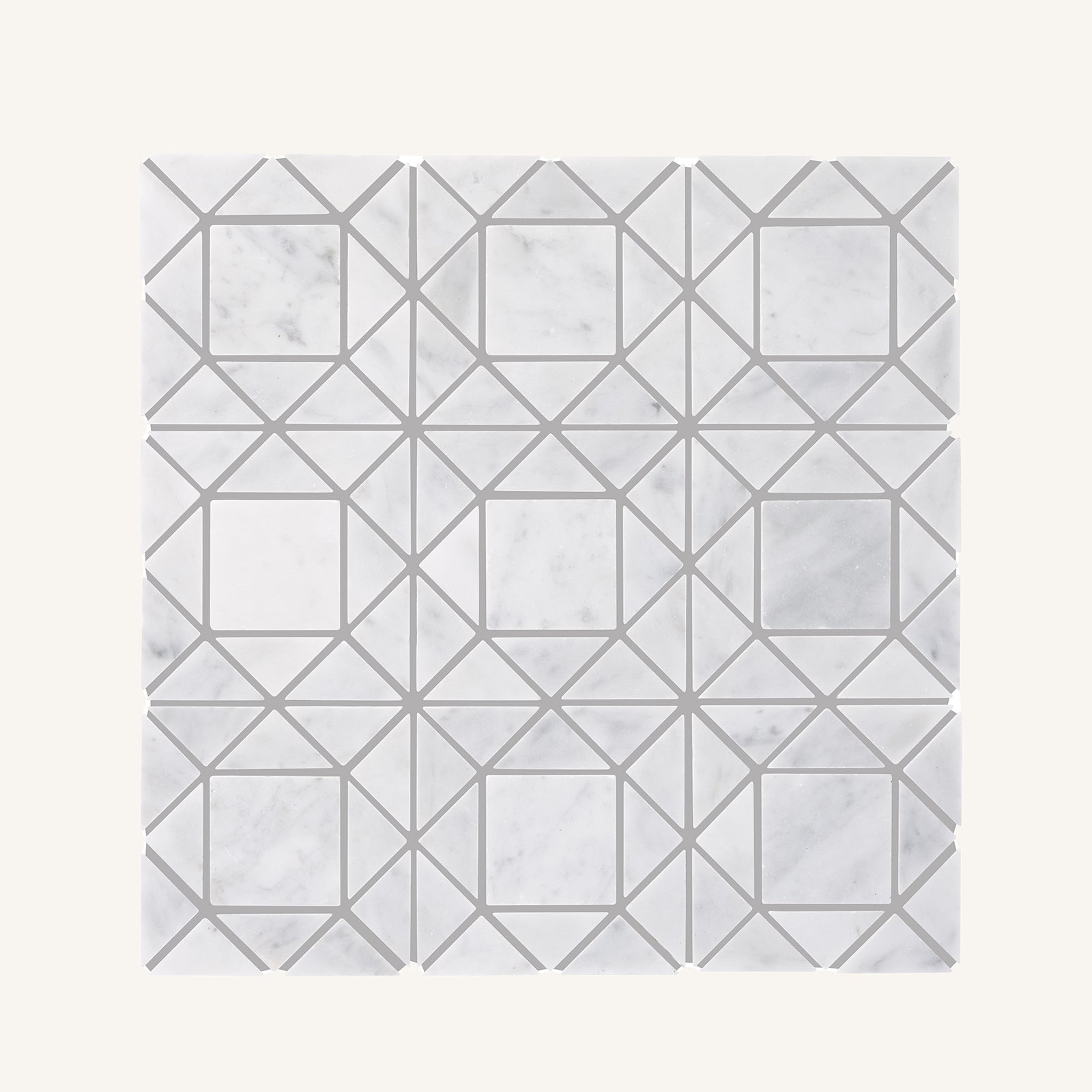 Carrara White Jewel Mosaic - Aztec Tiles