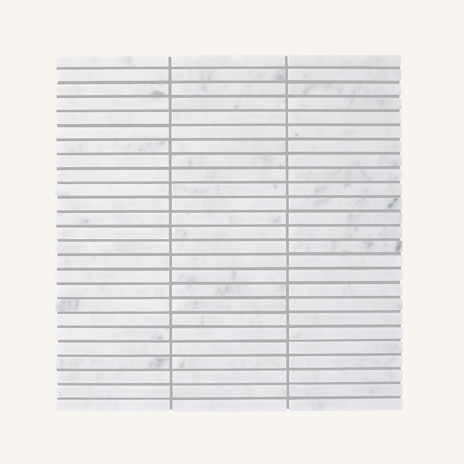 Carrara White Stacked Mosaic - Aztec Tiles