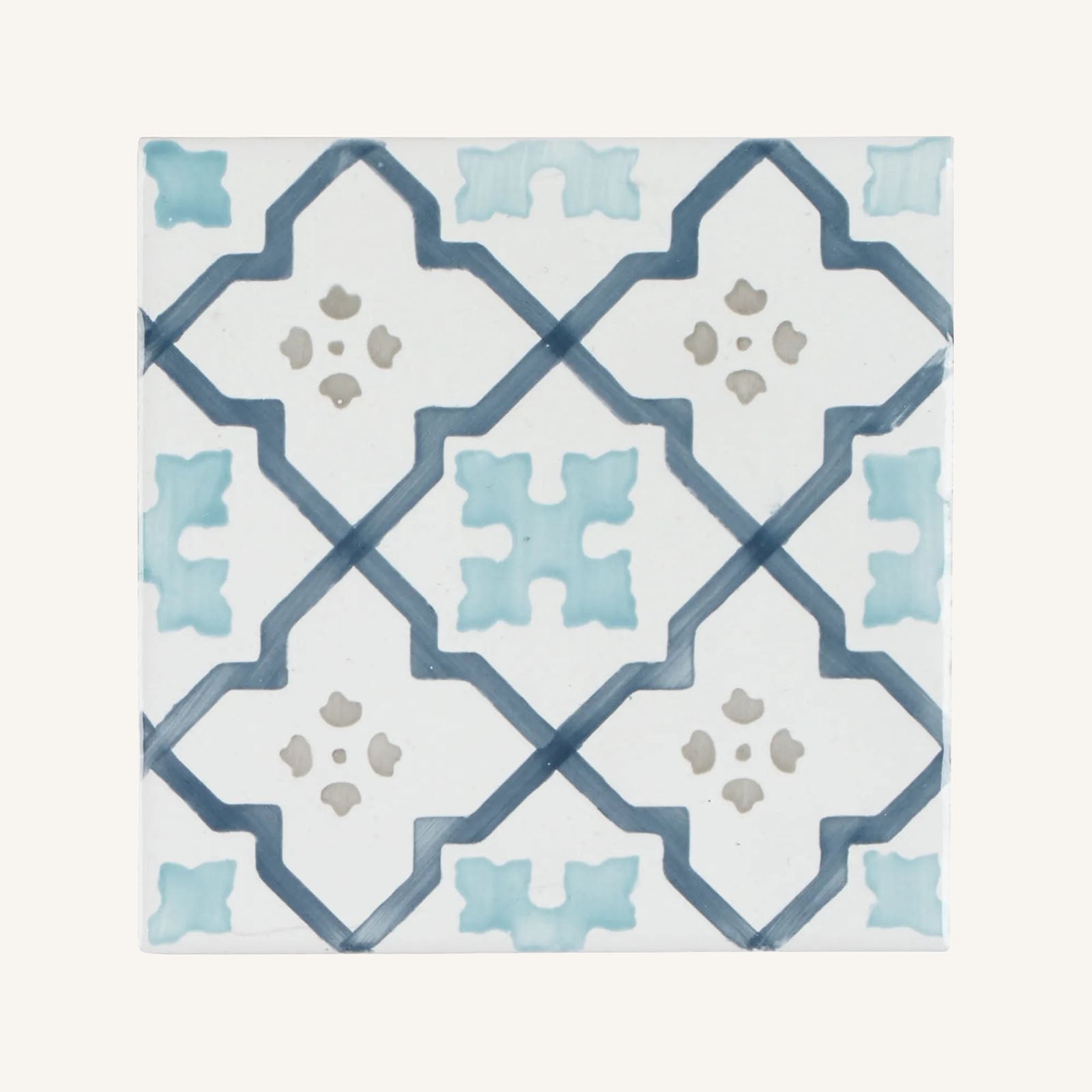 Cordoba Decor 4 Hand Painted Tile - Aztec Tiles