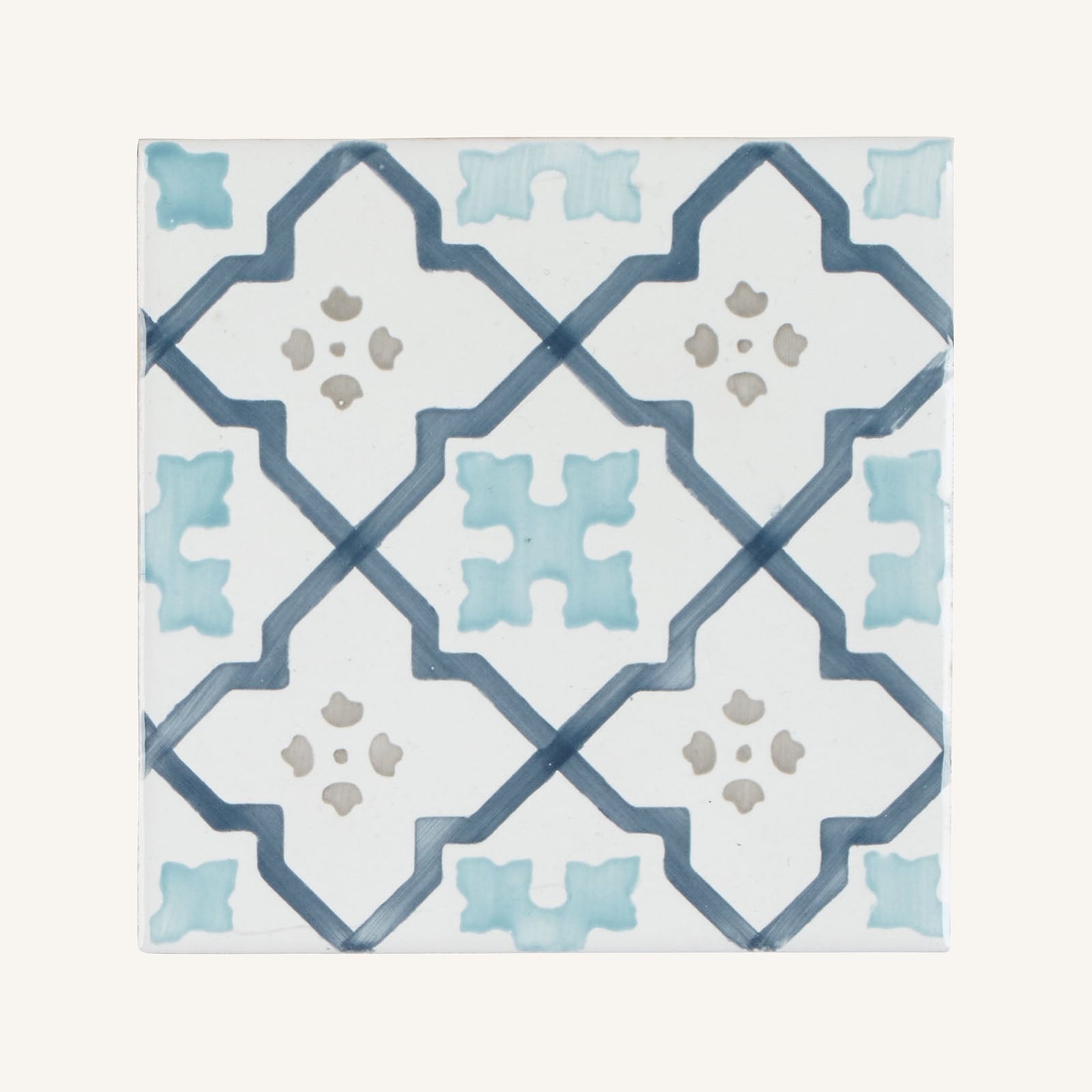 Cordoba Decor 4 Hand Painted Tile - Aztec Tiles