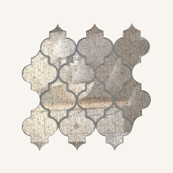 Aztec Textured Glass Deco Glass Bell Silver – Aztec Tiles