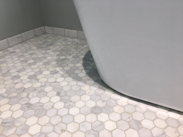 White Hampton Large Hexagon Mosaic