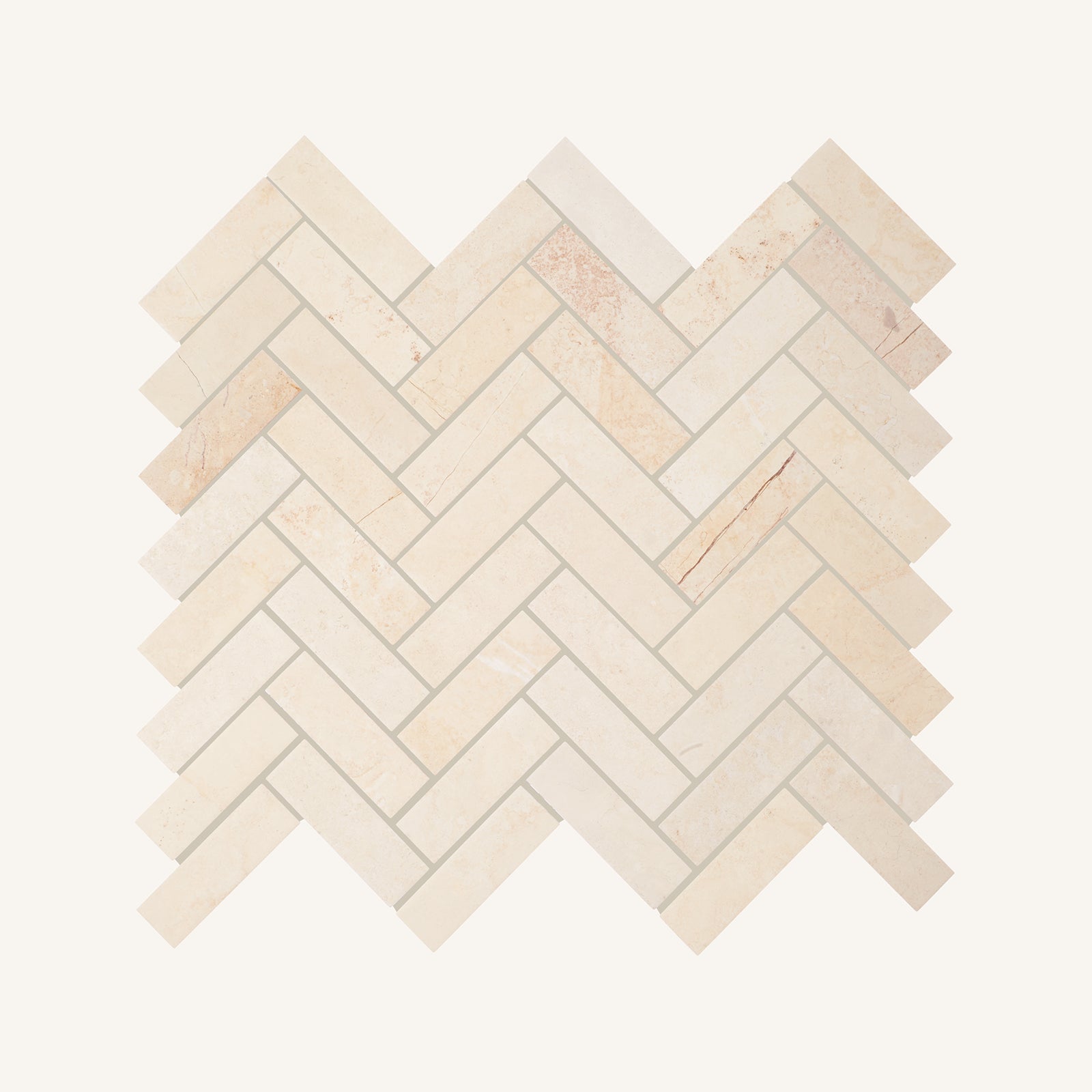 Louvre Brushed Herringbone Mosaic - Aztec Tiles