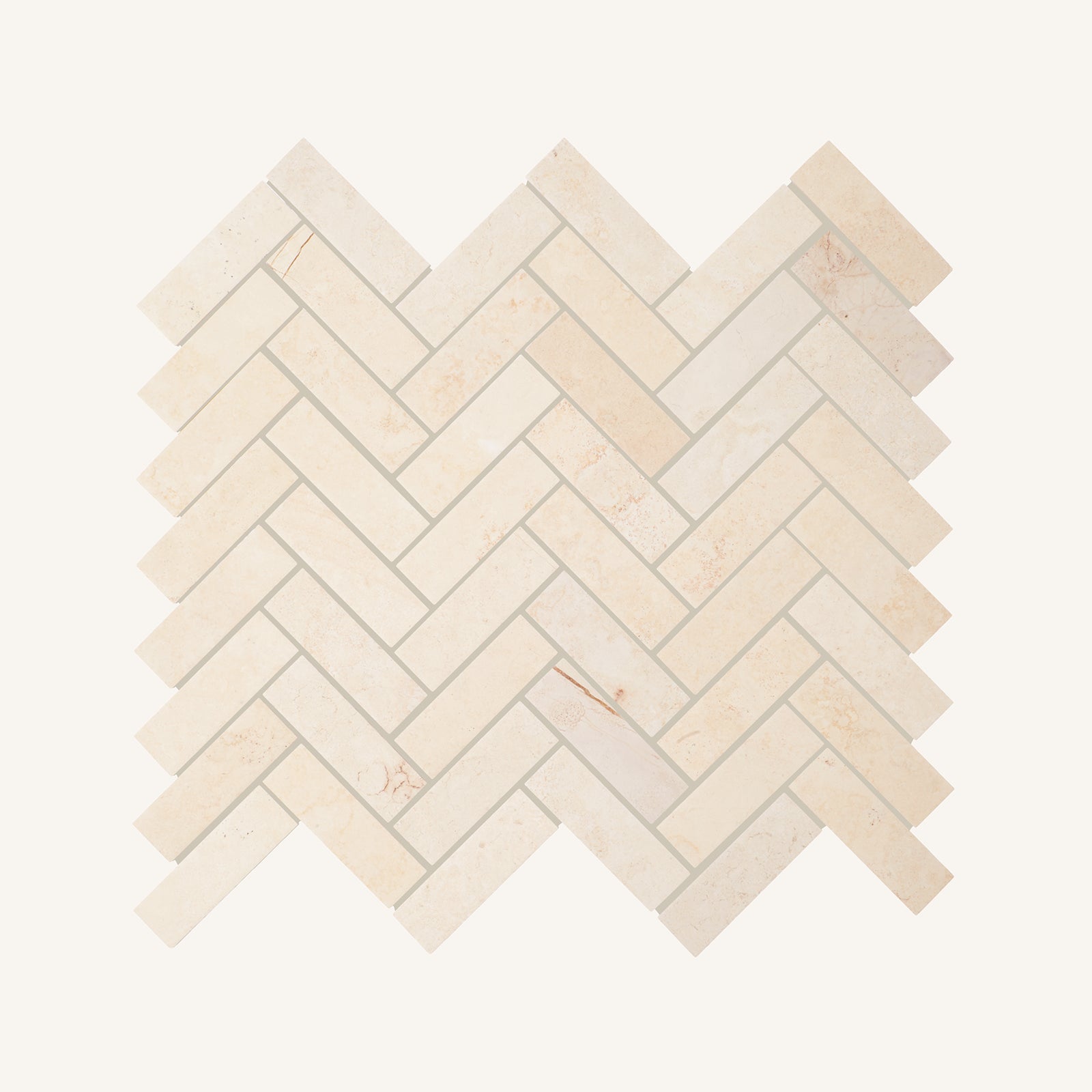Louvre Brushed Herringbone Mosaic - Aztec Tiles