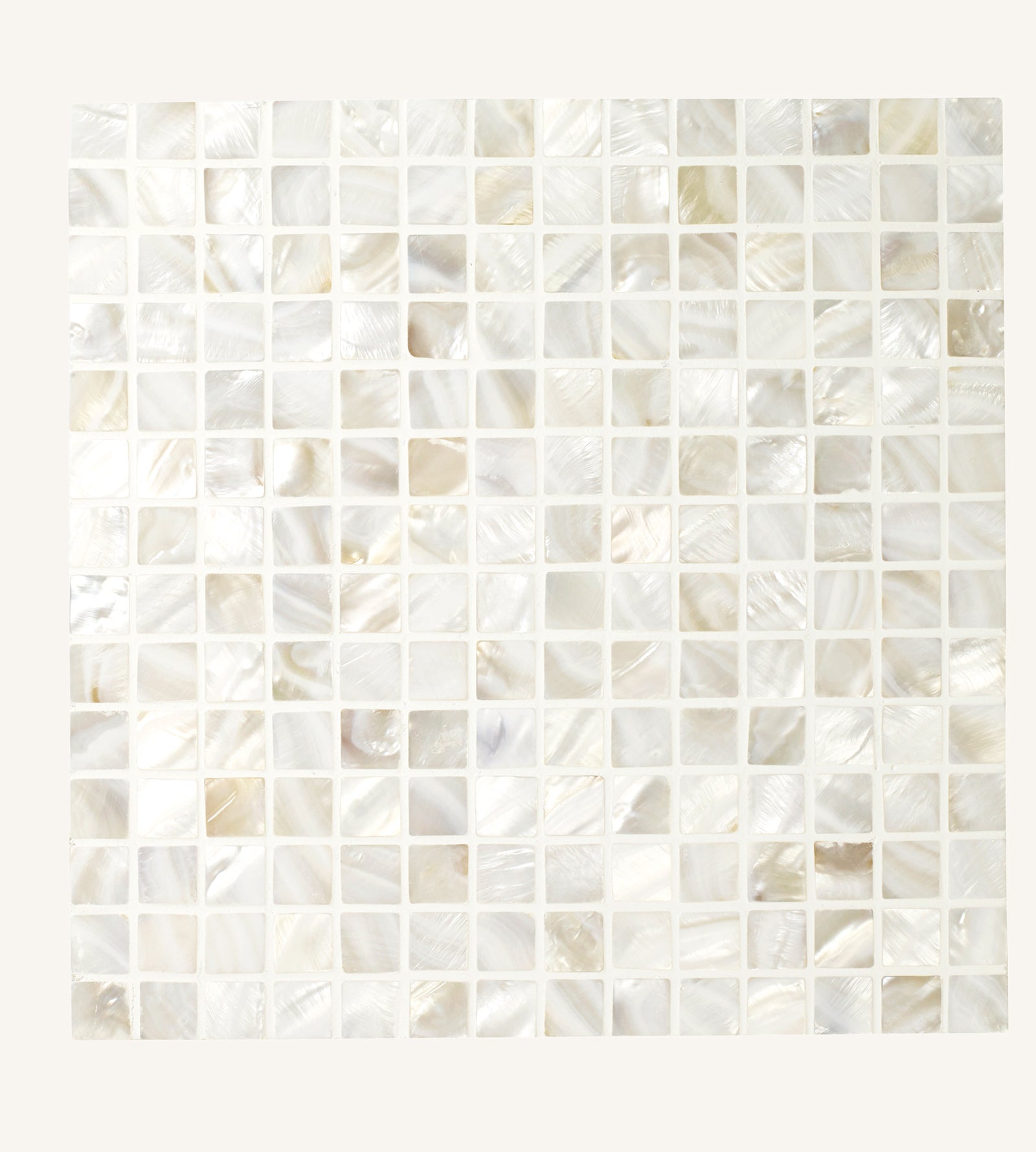Mother of Pearl White Square Mosaic - Aztec Tiles