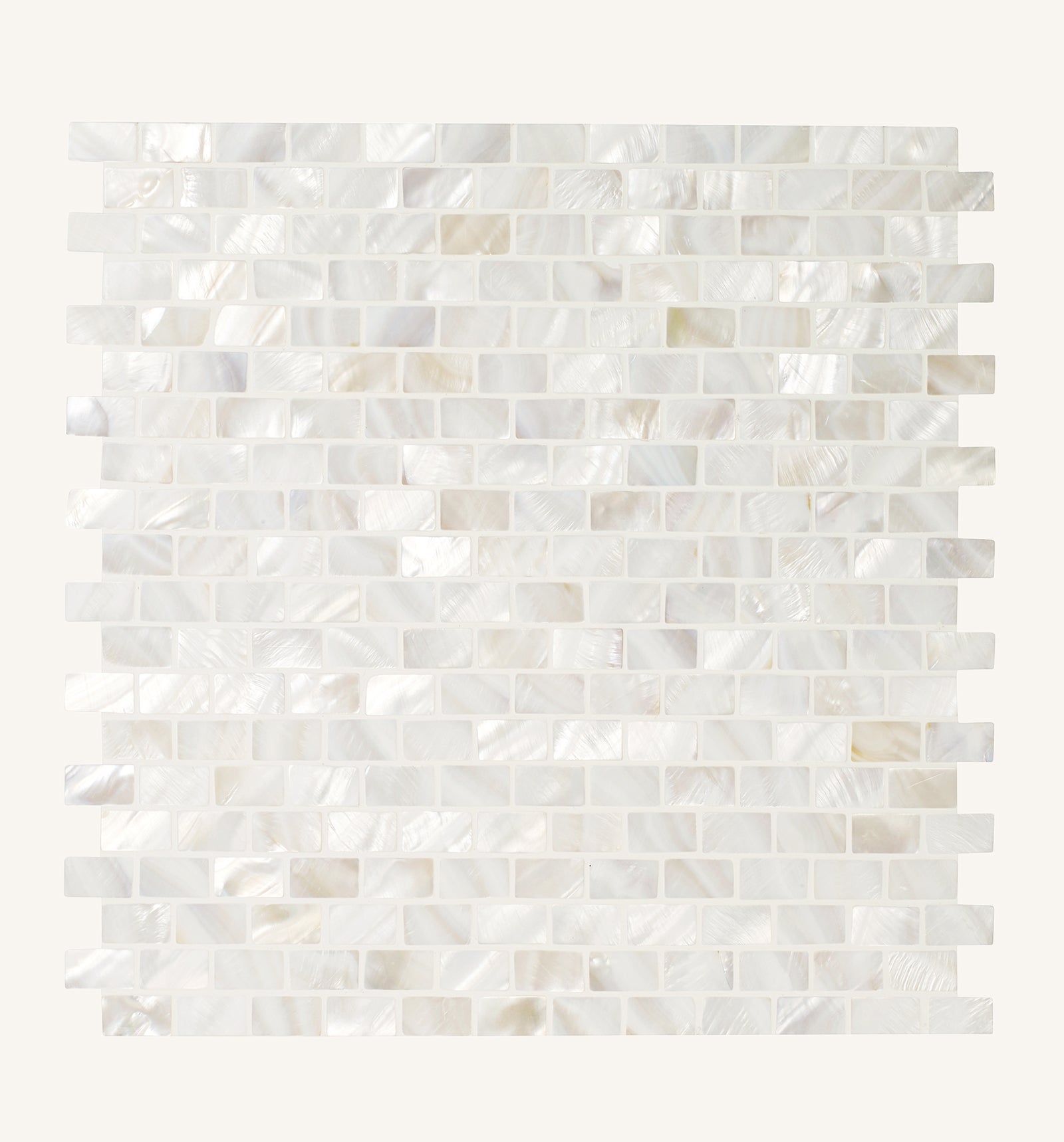 Mother of Pearl White Rectangle Mosaic - Aztec Tiles