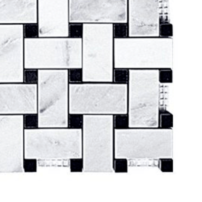 White Marble Basketweave tiles
